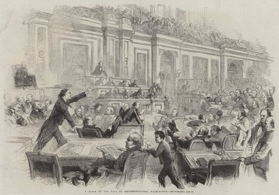Une scène dans la salle des représentants, Washington - Thomas Nast