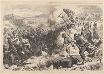Un régiment noir en action de Harpers Weekly, 14 mars 1863 - Thomas Nast