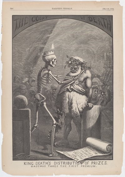 La distribution des prix par la mort. Bacchus prend le premier prix. - Thomas Nast