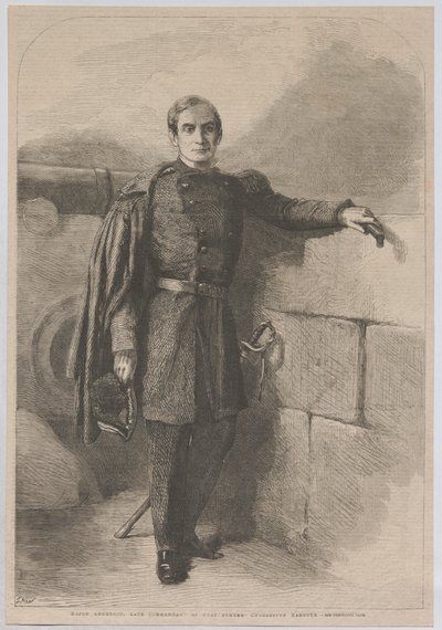 Le major Anderson, ancien commandant du fort Sumter, dans le port de Charleston - Thomas Nast