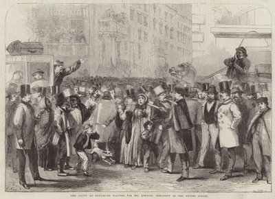 La foule à Baltimore attendant M. Lincoln - Thomas Nast