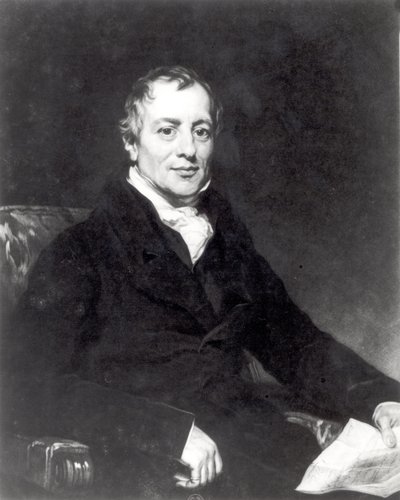 Portrait de David Ricardo (1772-1823) gravé par Thomas Hodgetts - Thomas Phillips