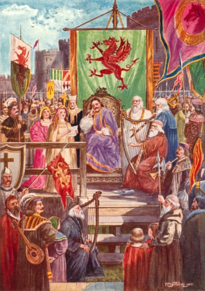 Rhys ap Gruffydd présidant le premier Eisteddfod, château de Cardigan, Pays de Galles - Thomas Prytherch