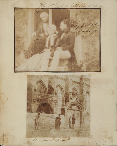Portrait de groupe avec Sir David Brewster, Mme Jones et le général de brigade Colin Mackenzie - Thomas Rodger