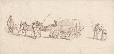 Figures avec une charrette et des chevaux - Thomas Ross