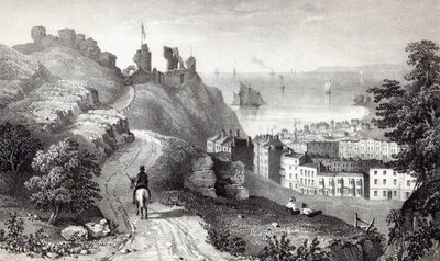 Château de Hastings depuis la plantation du révérend W. Wallinger, gravé par R. Martin - Thomas Ross