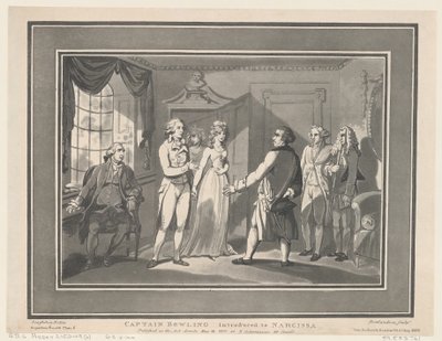 Le capitaine Bowling présenté à Narcissa, 12 mai 1800 - ThomasThomas Rowlandson, Joseph Constantine Stadler Thomas Rowlandson, Joseph Constantine Stadler