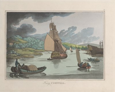 Fowey, Cornouailles, de Sketches from Nature, 1822 - ThomasThomas Rowlandson, Joseph Constantine Stadler Thomas Rowlandson, Joseph Constantine Stadler