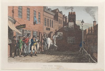 La Poste, des Esquisses poétiques de Scarborough, 1813 - Thomas Rowlandson, Joseph Constantine Stadler, J. Bluck