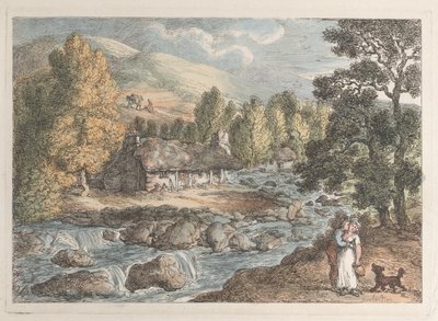 Une cascade en Cornouailles, de Vues en Cornouailles - Thomas Rowlandson