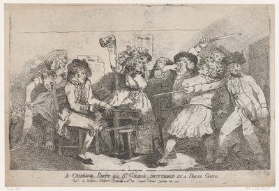 Une partie de cribbage à St. Giles interrompue par une presse-gang - Thomas Rowlandson