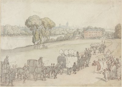 Un cortège funèbre - Thomas Rowlandson