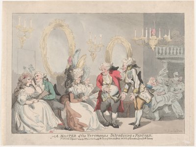 Un maître de cérémonie présentant un partenaire, 24 novembre 1795 - Thomas Rowlandson