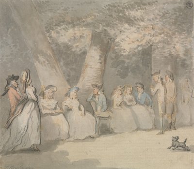Une scène dans un parc - Thomas Rowlandson