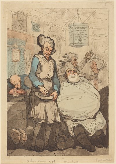 A Penny Barber - Thomas Rowlandson