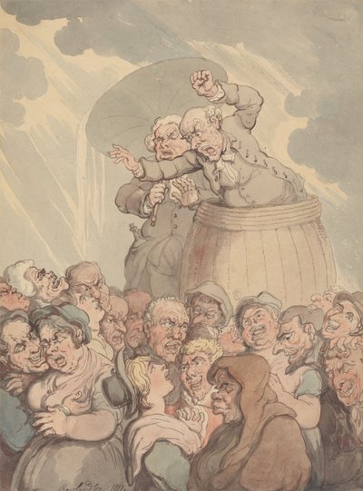 A Tub Thumper - Thomas Rowlandson