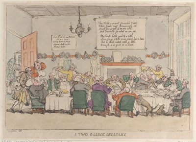 Un ordinaire de deux heures, 4 juin 1811 - Thomas Rowlandson