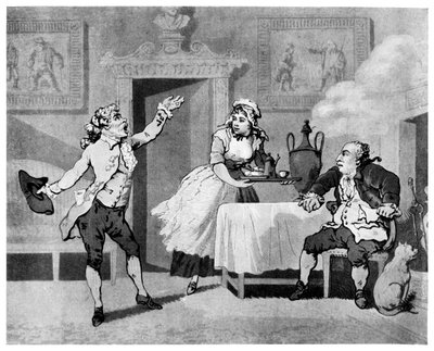 Acteur récitant à un directeur, fin XVIIIe siècle - Thomas Rowlandson