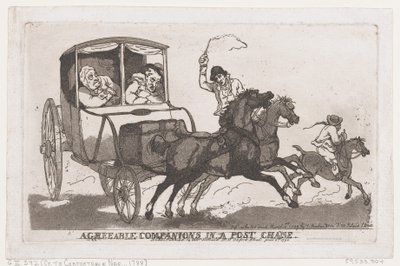 Compagnons agréables dans une chaise de poste, 5 juin 1790 - Thomas Rowlandson
