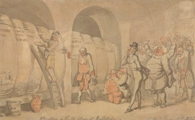 Modifications dans la cave à bière à Bullstrode - Thomas Rowlandson