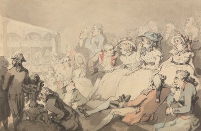 Un public assistant à une pièce de théâtre au théâtre de Drury Lane - Thomas Rowlandson
