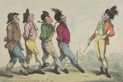 Une première leçon de marche, 24 décembre 1794 - Thomas Rowlandson