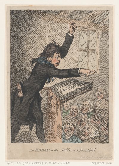 Un essai sur le sublime et le beau, 10 avril 1792 - Thomas Rowlandson