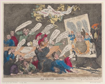 Un hurlement irlandais, 1er mars 1799 - Thomas Rowlandson