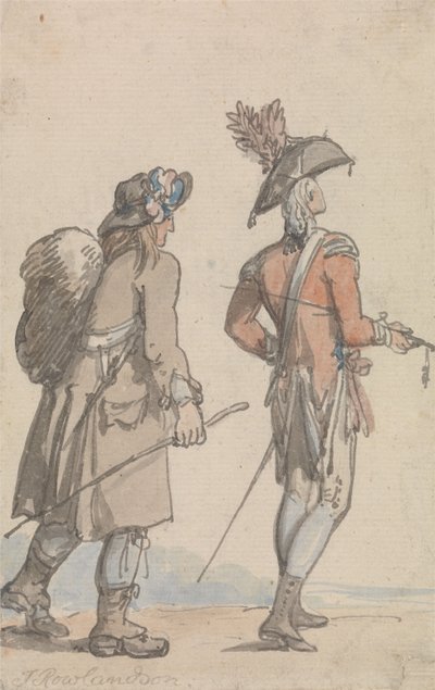 Un officier et son serviteur - Thomas Rowlandson