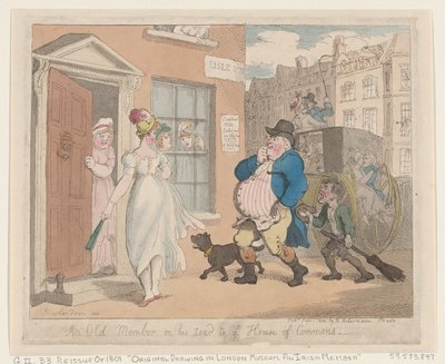 Un vieux membre en route vers la Chambre des communes, 1er septembre 1802 - Thomas Rowlandson