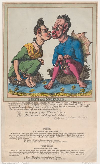 Naissance de Bonaparte - Thomas Rowlandson