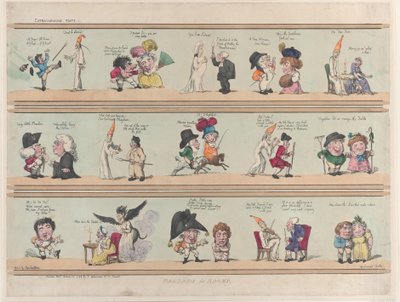 Bordures pour pièces, Extravaganzas Planche 1, 28 mars 1799 - Thomas Rowlandson