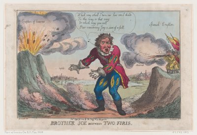 Frère Joe entre deux feux, 25 septembre 1808 - Thomas Rowlandson