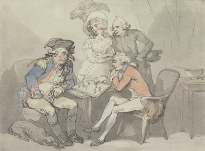 Échec et mat, vers 1790 - Thomas Rowlandson