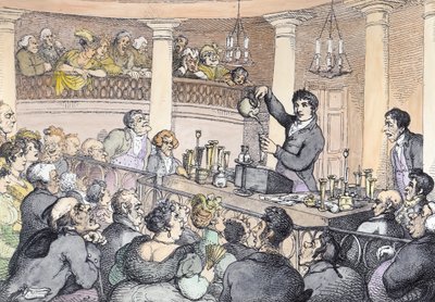 Conférences de chimie, c.1809 - Thomas Rowlandson