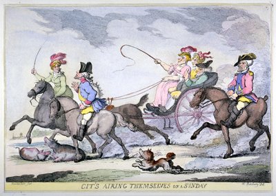 Les bourgeois se promenant un dimanche, 1809 - Thomas Rowlandson