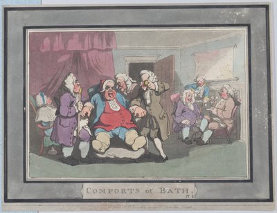 Les conforts de Bath, Planche 1, 6 janvier 1798 - Thomas Rowlandson