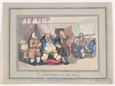 Les conforts de Bath, Planche 1 - Thomas Rowlandson