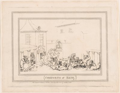 Les Conforts de Bath, Plaque 7, 6 janvier 1798 - Thomas Rowlandson