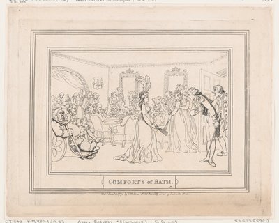Les conforts de Bath, Planche 8, 6 janvier 1798 - Thomas Rowlandson