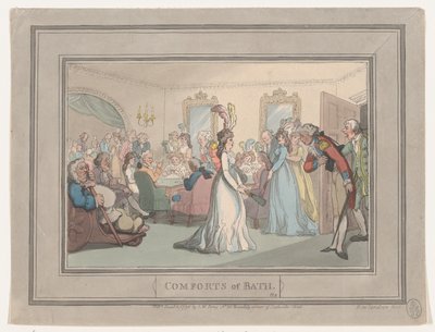 Les conforts de Bath, Planche 8, 6 janvier 1798 - Thomas Rowlandson