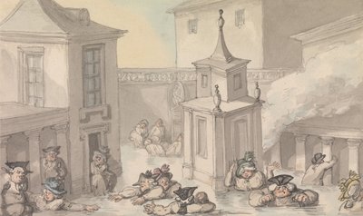 Les plaisirs du bain : le bain - Thomas Rowlandson