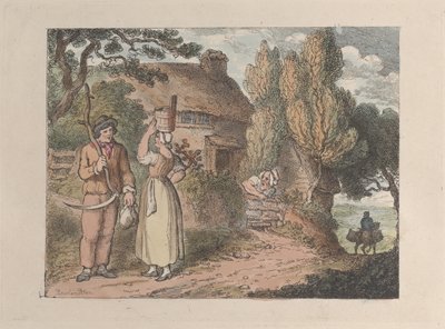 Cornouailles, un surveillant, de Vues en Cornouailles, 1812 - Thomas Rowlandson