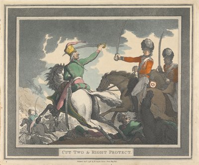 « Cut Two » et « Right Protect » - Thomas Rowlandson