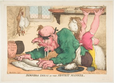 Dîners préparés de la manière la plus soignée, octobre 1811 - Thomas Rowlandson