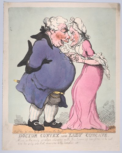 Docteur Convex et Dame Concave, 20 novembre 1802 - Thomas Rowlandson
