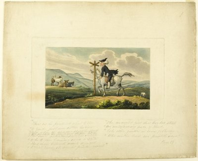 Le Docteur Syntax perdant son chemin, de Le Tour du Docteur Syntax - Thomas Rowlandson