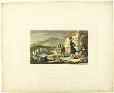 Doctor Syntax méditant sur les pierres tombales, de The Tour of Doctor Syntax - Thomas Rowlandson