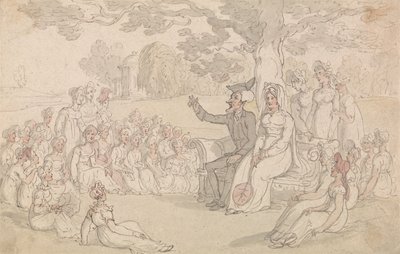 Le Dr Syntax rend visite à un internat pour jeunes filles - Thomas Rowlandson