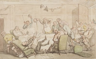 Le Dr Syntax a un accident au club - Thomas Rowlandson